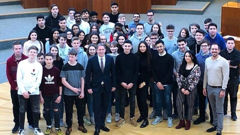 Landtagsbesuch Der Realschule Volksgarten Jochen Klenner
