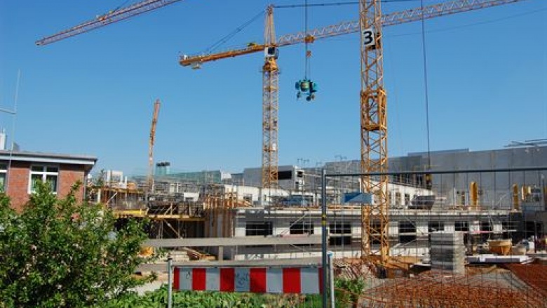 Baustelle am Franziskus-Krankenhaus. Baustelle am Franziskus-Krankenhaus.