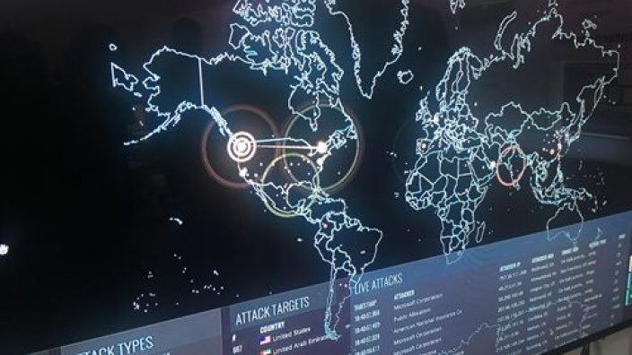 Echtzeit-Karte der weltweiten Cyberattacken