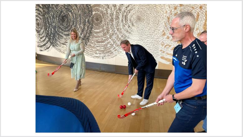 Special Hockey Mannschaft Mönchengladbach im Landtag NRW